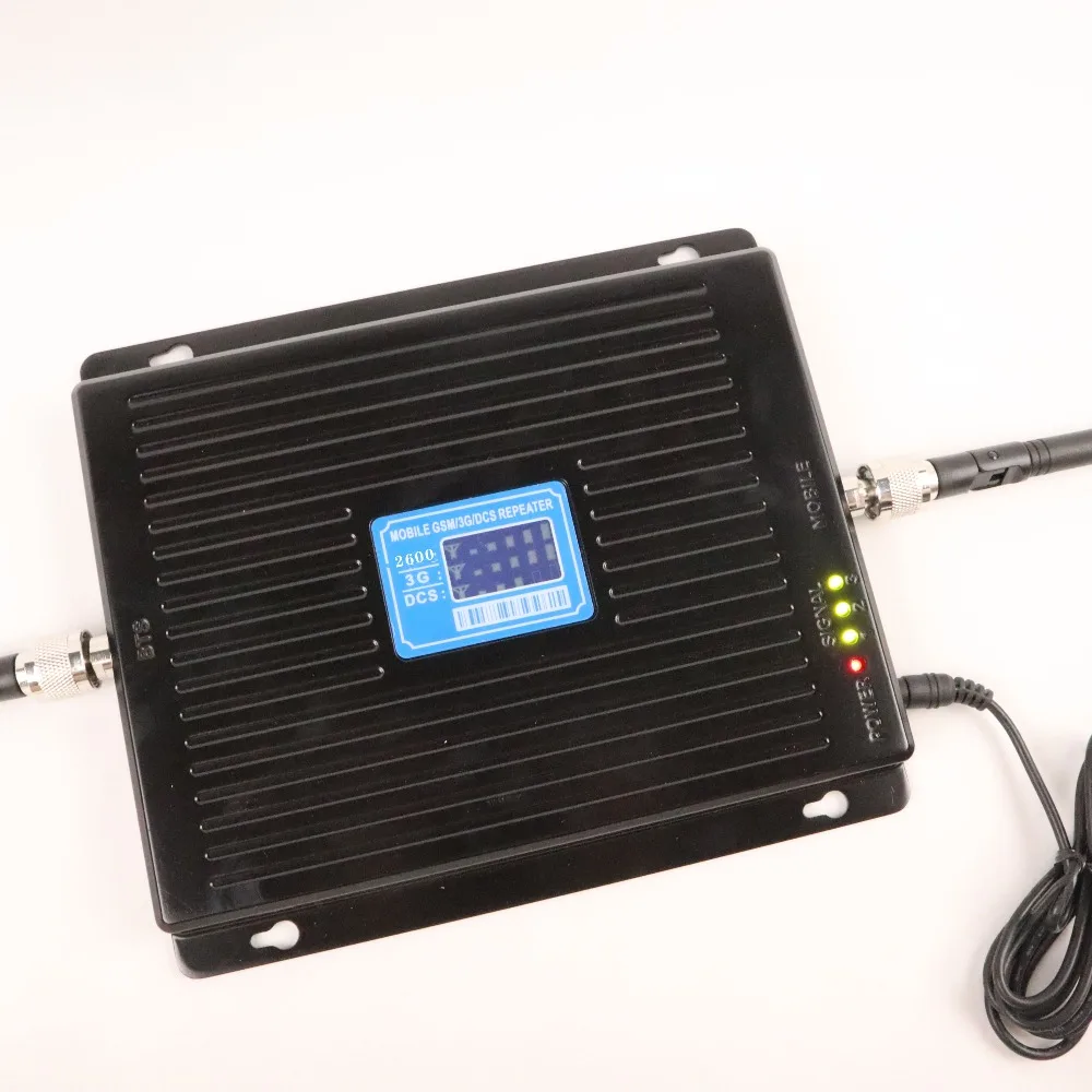 ZQTMAX 2G 3G 4G ретранслятор трехдиапазонный мобильный усилитель сигнала 75dB 1800 2100 2600 UMTS LTE сотовый усилитель