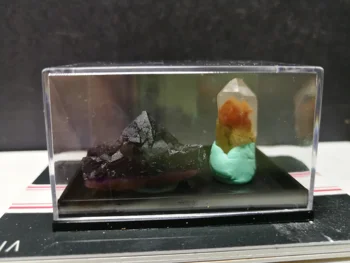 

27.6gNatural purple fluorite, rabbit hair crystal single crystal, mineral crystal specimen box