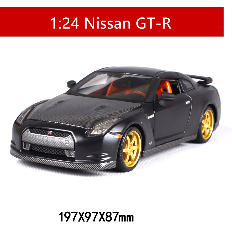 GTR Maisto 1:24 Nissan GTR модель автомобиля из сплава литье под давлением модель автомобиля Моделирование Украшение автомобиля коллекция Подарочная игрушка - Цвет: GTR