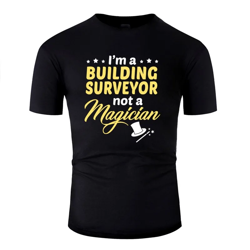 

Summer Building Surveyor Tshirt Men Cool Boy Girl T-Shirts Black Big Size 3xl 4xl 5xl