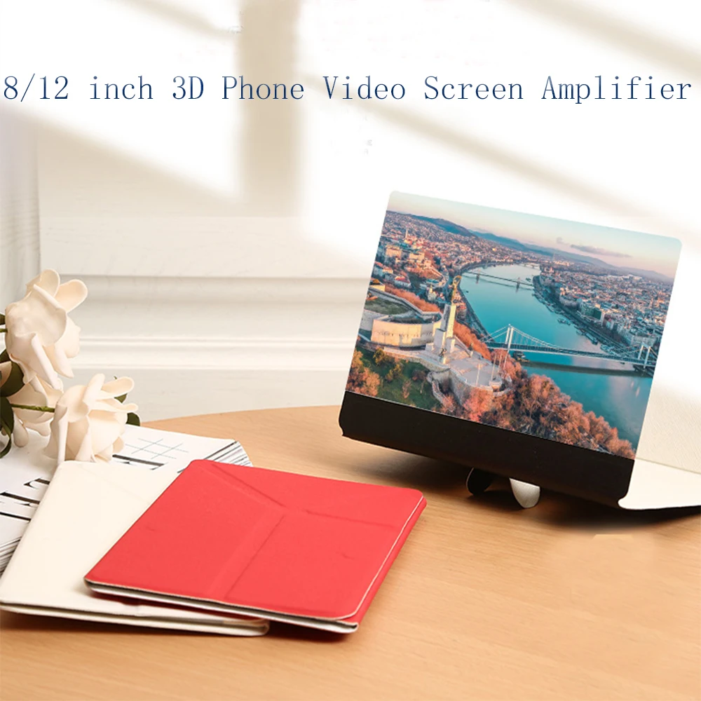 Amplificador de Tela Vídeo do Telefone Suporte para Telefones Dobrável Móvel Magni3d Lupa Universal 1pc 12 3d 4 1pc dobrável amplificador de tela vídeo do