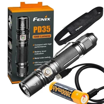 

Fenix PD35 V2.0 2018 Edition V2 1000 Lumen CREE XP-L HI V3 LED Tactical Flashlight with ARB-L18-2600 battery