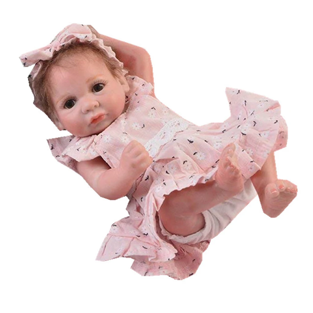 Adorable Dress Underwear Bowknot Headband for 10-11 inch Reborn Baby Girl Dolls Clothes, Party Wear