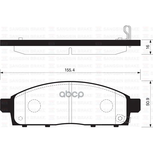 Колодки Тормозные Mitsubishi Pajero Sport/Montero Sport 08/L200 05 Передние Sangsin Brake Sp1361 Sangsin brake арт. SP1361