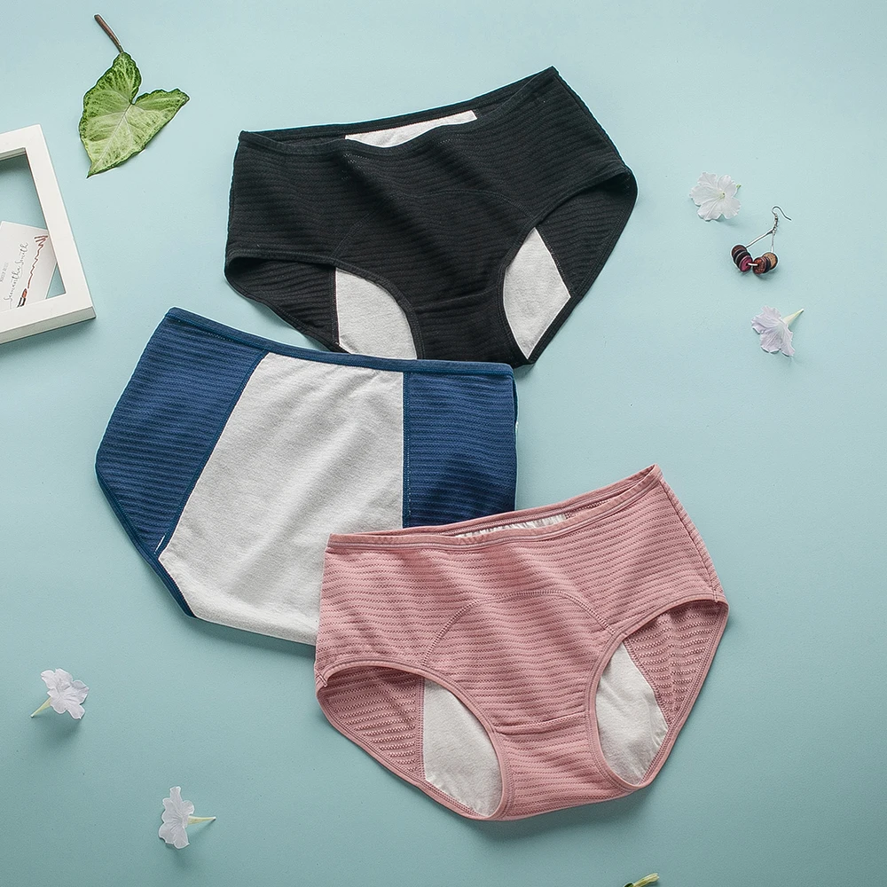 New Cotton Physiological Period Leak Proof Menstrual Panties Breathable Seamless Soft Fabric High Quality Women Underwear Breifs 2