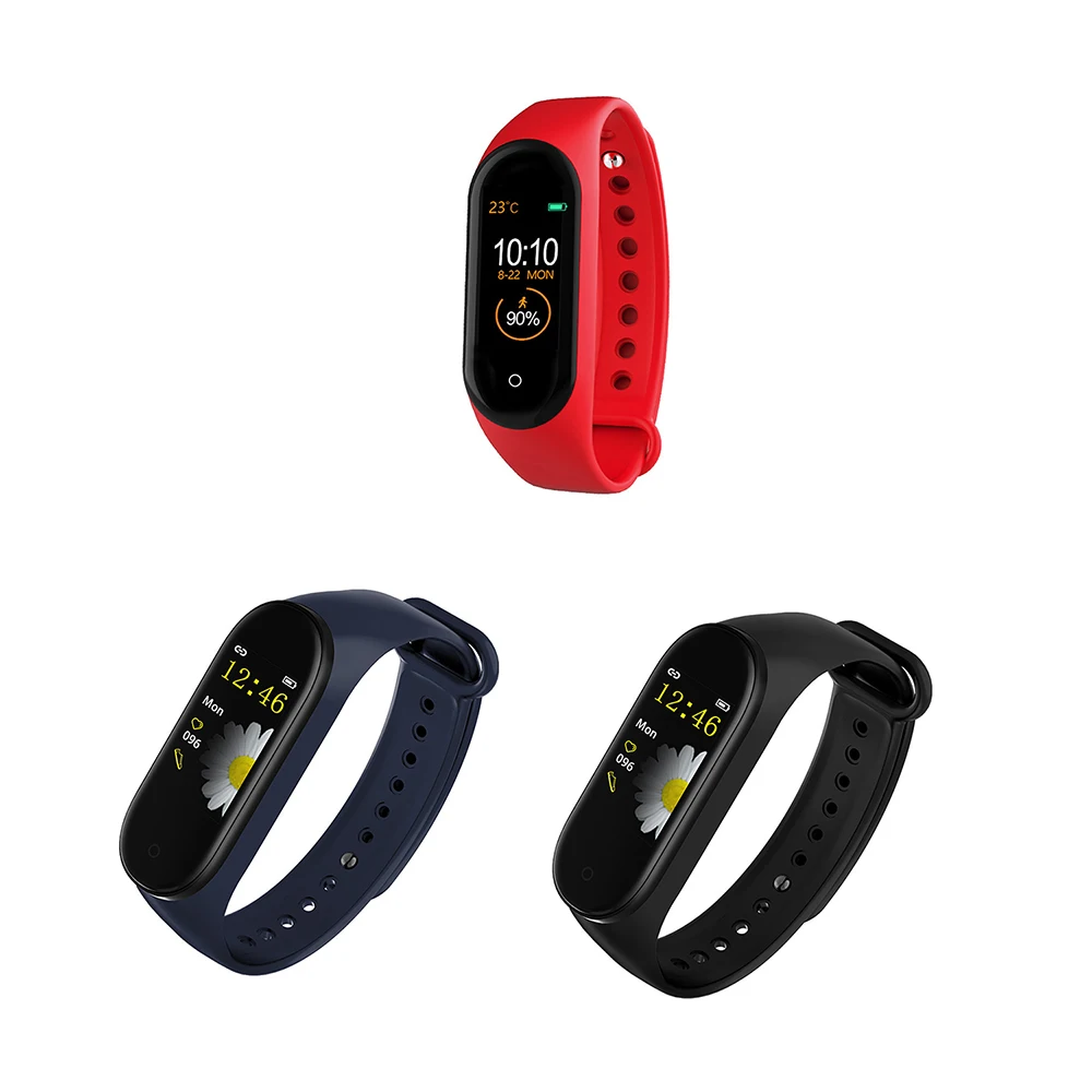 

New Smart Band Watch Bluetooth 4.0 Bracelet Wristband Blood Pressure Heart Rate Tracker M3 M4 Ip67 Waterproof For Android Ios
