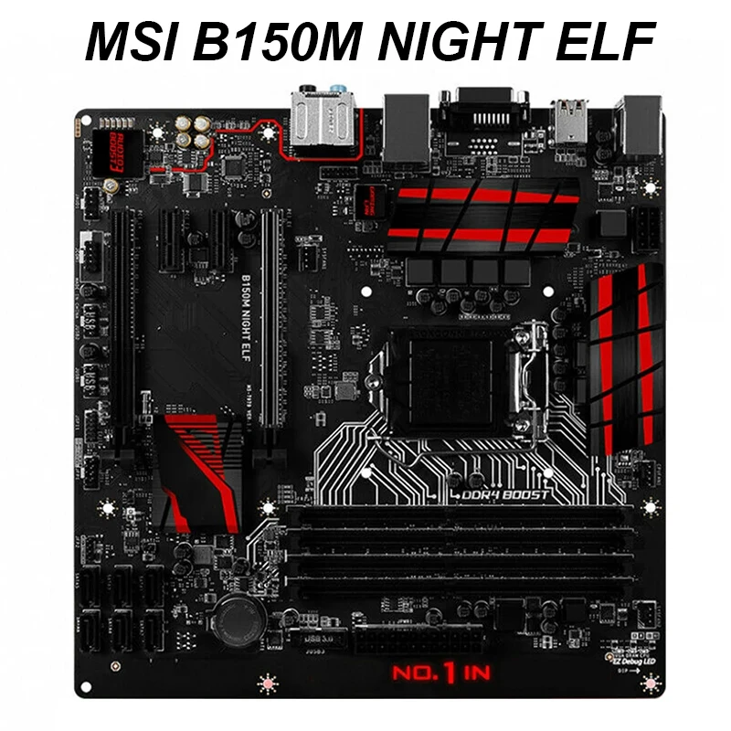 Материнская плата для MSI B150M NIGHT ELF LGA 1151 Intel B150 150M десктопная материнская DDR4 SATA III