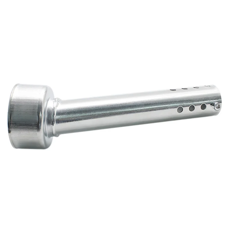 48mm Universal Motorcycle Angled Exhaust Insert Baffle End Can DB Killer Silencer Muffler Elbow 172MM Length