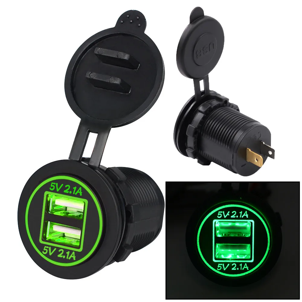 5 в 4 2 а Водонепроницаемый двойной порт USB зарядное устройство гнездо адаптера