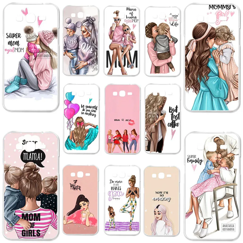 

Soft Case For Samsung Galaxy G7106 G313H A7 A3 2017 A720 A320 A5 A8 Plus 2018 A530 Case Fashion Super Mom Baby Girl Fundas