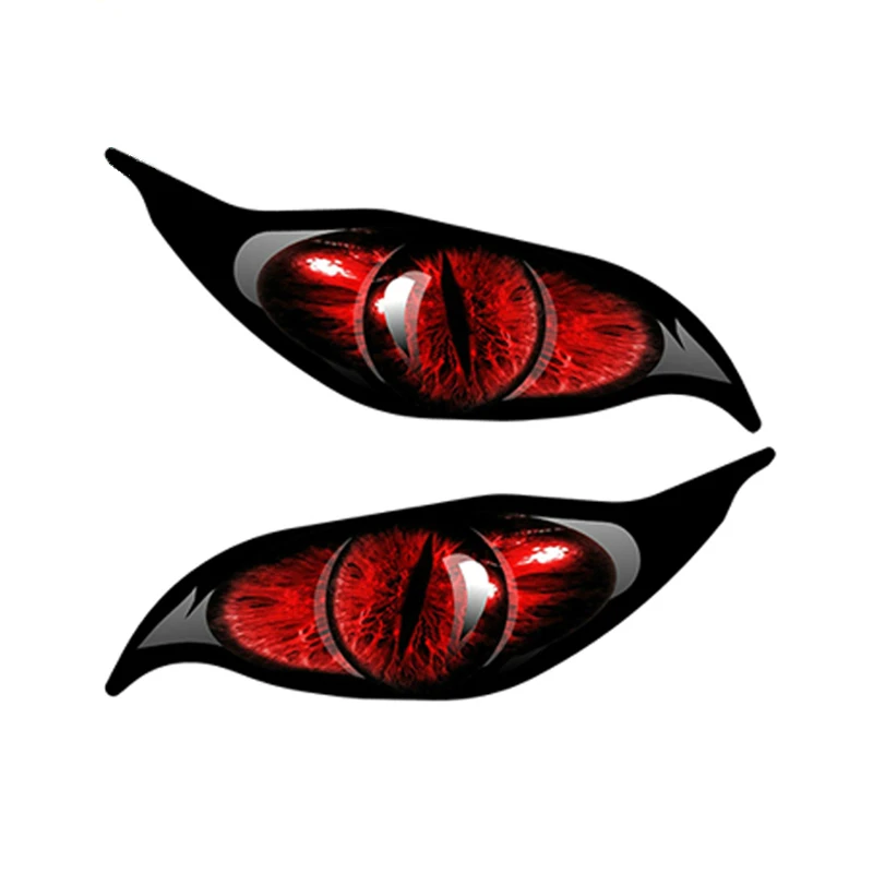 

2 X Red Evil Eye Monster Zombie Car Sticker Each Eye RC DIY Automobiles Motorcycles Accessories Waterproof Vinyl Decals,13cm*5cm