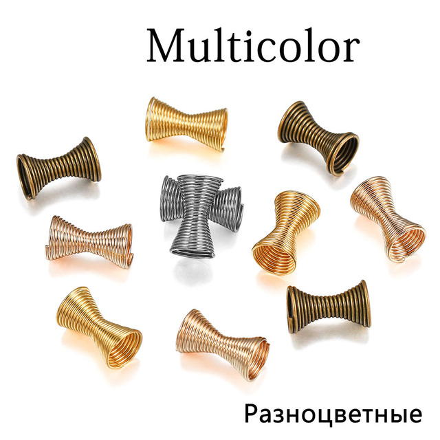 Metal Spring Funnel Shape Spacer Beads Caps Beading DIY Findings End Caps Bead Stoppers For Jewelry Makings Accessories