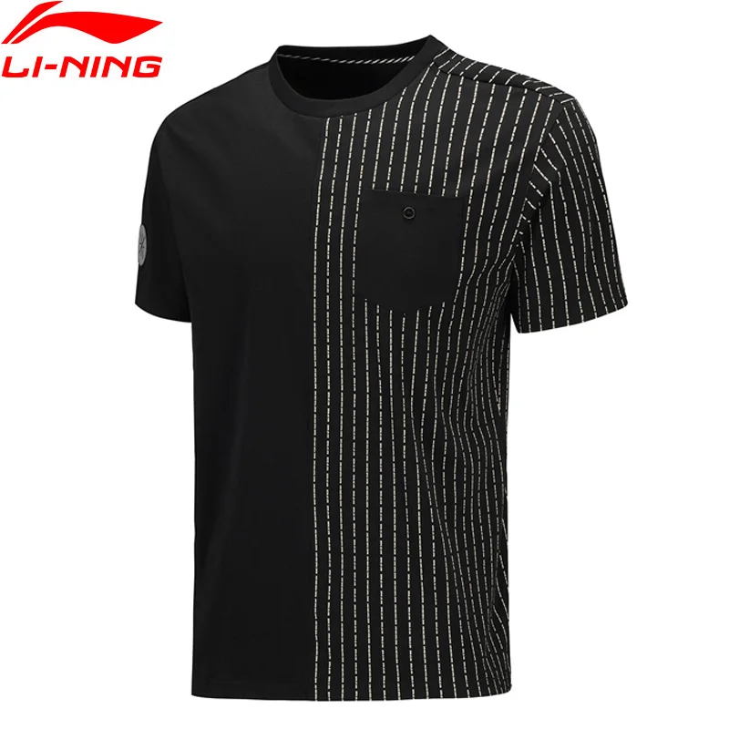 Li Ning Для мужчин Уэйд майки футболка с короткими рукавами и свободные 92% хлопок 8%