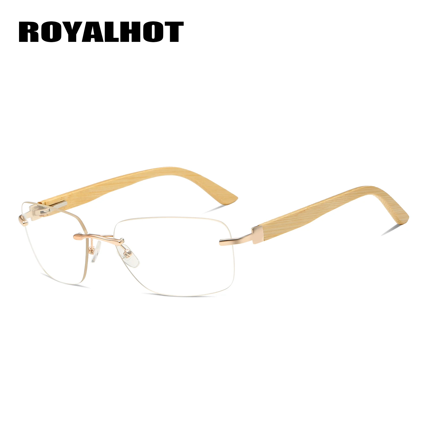 RoyalHot, мужские, женские, бамбуковые, деревянные, прямоугольная, квадратная оправа, солнцезащитные очки, для вождения, солнцезащитные очки, оттенки, Oculos masculino, мужские, 900127 - Цвет линз: Transparent