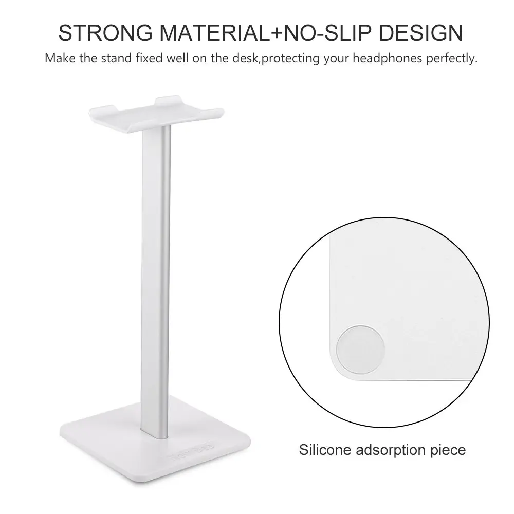Headphone Stand Headset Holder Aluminum Supporting Bar Flexible Headrest ABS Solid Base for Bose QC15 QC25 QC35 700 Headphones