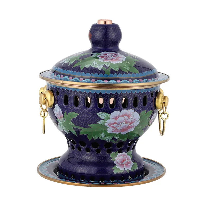 

Перегородчатый горячий горшок в китайском стиле, легко моющийся многофункциональный домашний утолщенный маленький горячий горшок с эмалью