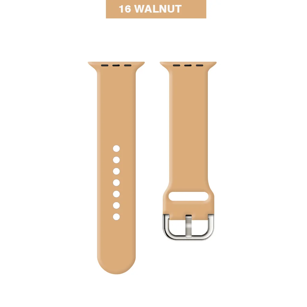 Мягкий силиконовый сменный спортивный ремешок для 38 мм Apple Watch Series1 2 42 мм наручный браслет ремешок для iWatch Sports Edition MU SEN - Цвет ремешка: Walnut color