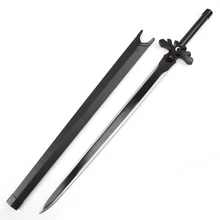 Free Shipping SAO Alicization Kirigaya Kazuto/Kirito's Night Sky Sword Steel Blade Wooden Scabbard Cosplay Props No Sharp