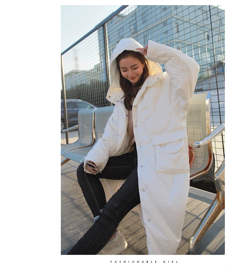 INS Cotton Coat Female Version of Mid-length New Style Winter South Korea CHIC Cotton-padded Jacket over-the-Knee Hot Selli