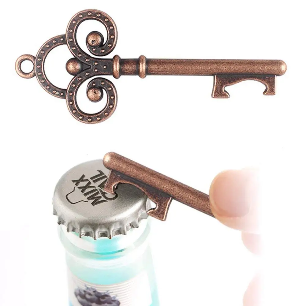 Billige ABFP 50Pack Schlüssel Flasche Opener mit Tag Karten Hochzeits bevorzugung Skeleton für Party Rustikale Dekoration