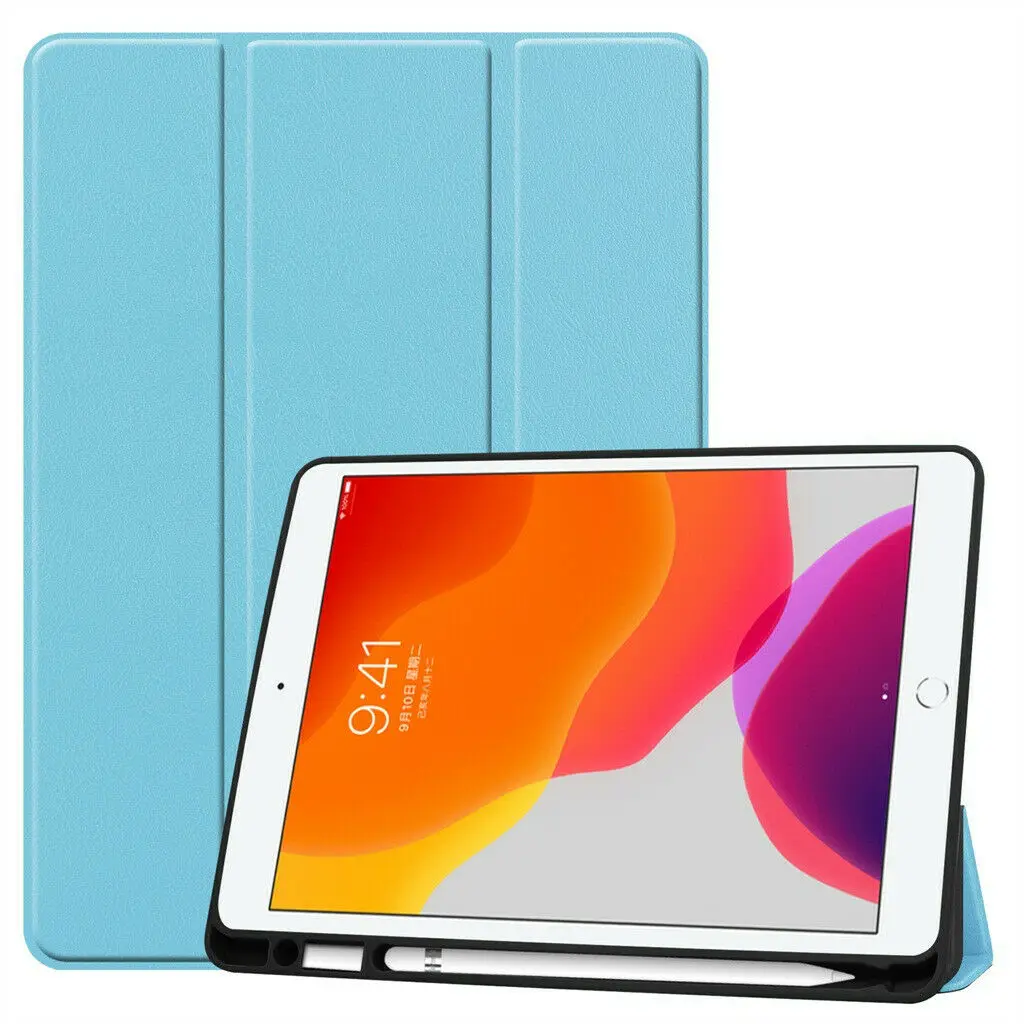 Для iPad 7th Gen 10," PU кожаный смарт-чехол Флип-подставка с держателем карандаша для сна A2200 A2198 A2232