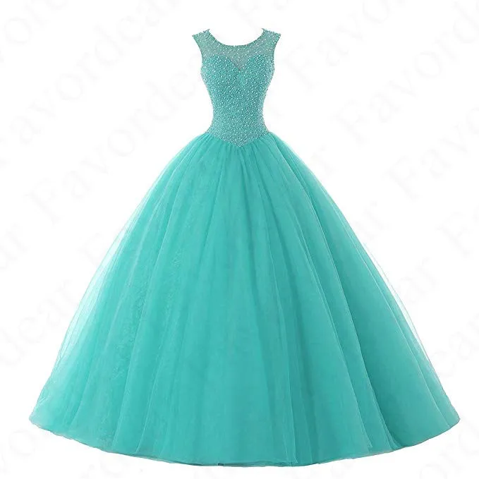 BLF-88-peacock Favordear Vestido De 15 Anos Бирюзовый Расшитое бисером в честь пятнадцатилетия платья очень красивое бальное платье сладкий 15 со шнуровкой на спине Румяна платья для выпускного вечера - Цвет: BLF-88-peacock