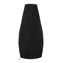 Большая крышка Chimenea Водонепроницаемая дышащая оксфордская ткань открытый сад патио нагреватель крышка(122x21x61 Cm)-черный-ABUX