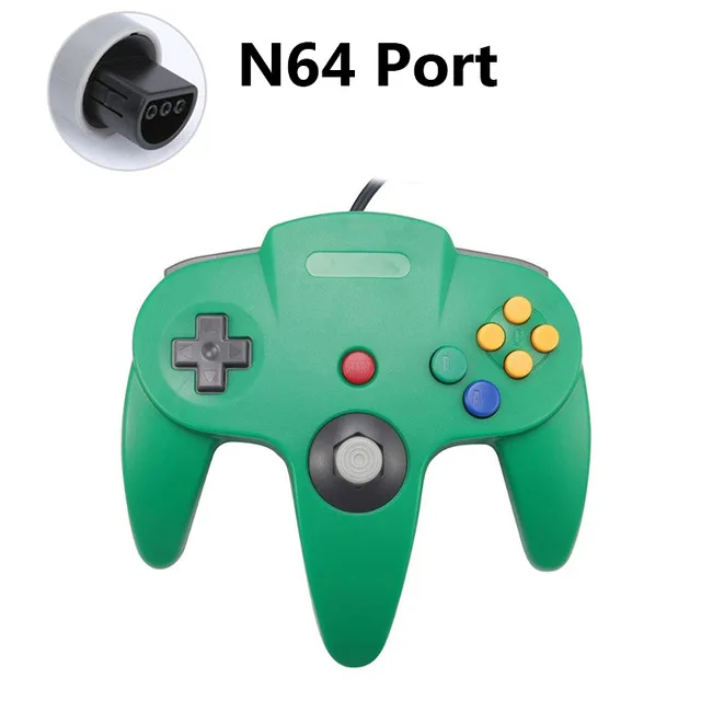 GC green Проводной N64 геймпад джойстик проводной игровой джойстик игровой коврик для Gamecube для Mac геймпады ПК игровой контроллер Джойстик - Цвет: GC green