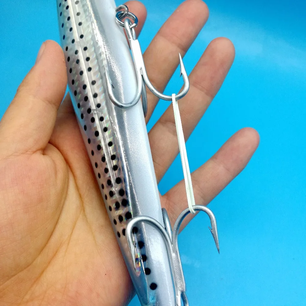 NOEBY 3pcs/lot Big trolling minnow lure 69g/180mm 5colors Floating bait Treble Hooks for Tuna Fishing Tackle