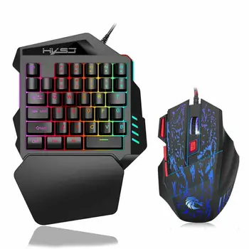 

SEC New One-Handed RGB Mechanical Gaming Keyboard 35 Keys Switch LED Left Hand Mini Keypad For Mobile Game For PC PS4 Xbox Gamer