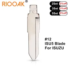 

10pcs New Metal Blank Uncut Flip KD VVDI JMD Remote Car Key #12 Key Blade LISHI ISU5 For ISUZU Car Remote Key Blank