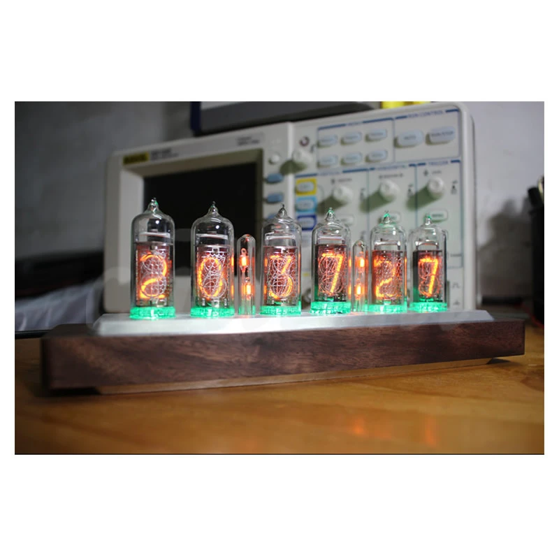 IN14 светящиеся часы NIXIE часы V3.0 грецкий орех и алюминиевая панель
