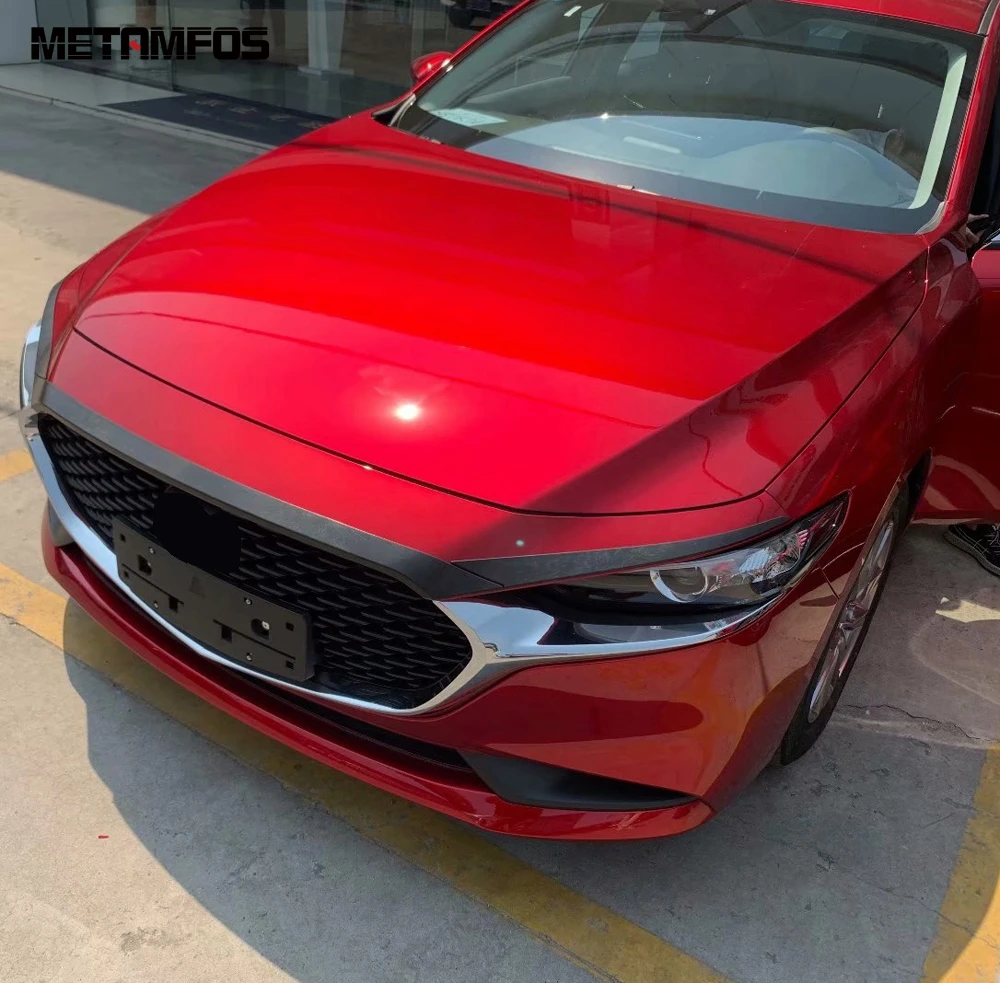 Для Mazda 3 M3 Axela седан углеродное волокно передний двигатель машина стример решетка гриль крышка молдинг отделка автомобиля аксессуары