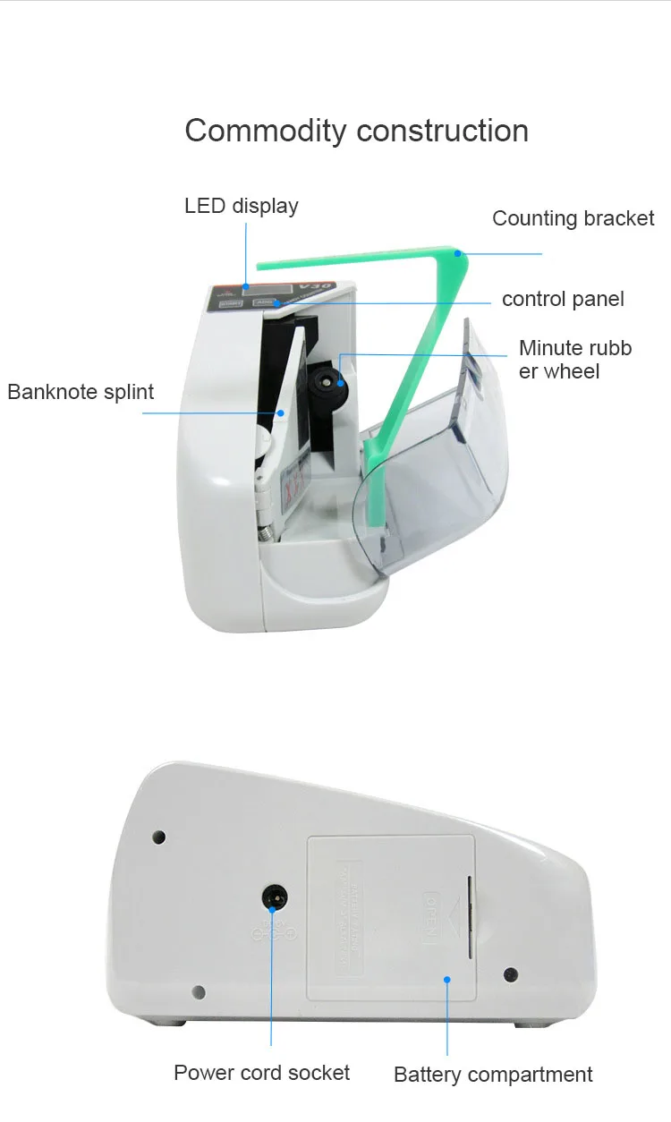 Иностранная валюта доллар США счетчик валют многонациональная машина для счета валюты портативный небольшой мини V30 батарея адаптер