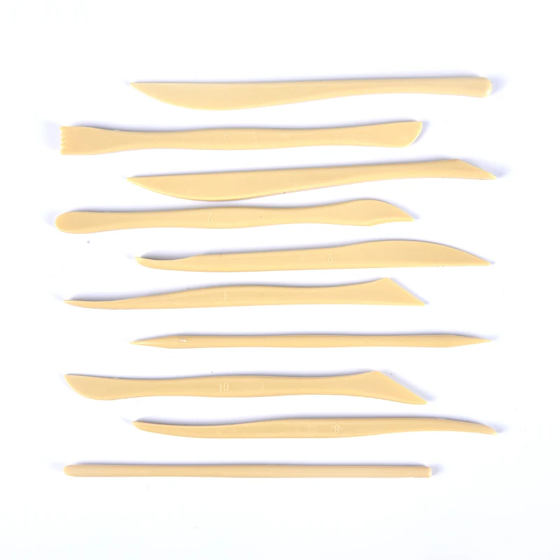 Pottery tools modeling tools 10Pcs/Set Pottery Clay Sculpting Polymer Modeling Carving Tools DIY Craft Kit 15.8cm