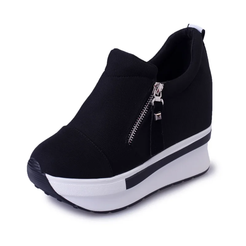 

Athletic Shoes Women's 2018 Summer Foot Covering Mesh Lettered Mixed Colors Waterproof Platform Elevator Slanted Heel Flat Anti-