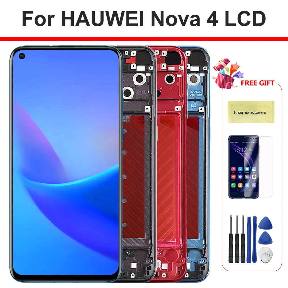 6 4 ''оригинальный Nova4 LCD для Honor Nova дисплей с рамкой сенсорный экран дигитайзер