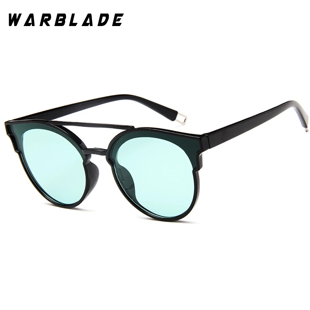 WarBLade модные популярные винтажные женские солнечные очки Бабочка Роскошные Пластиковые линзы океана солнцезащитные очки классические ретро уличные - Цвет линз: black green
