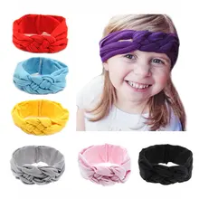 Best Price 2pcs Baby Headband Girls Hairband Infant Turban Toddler Hair Accessories Nylon Cotton Headwrap Hair Headbands