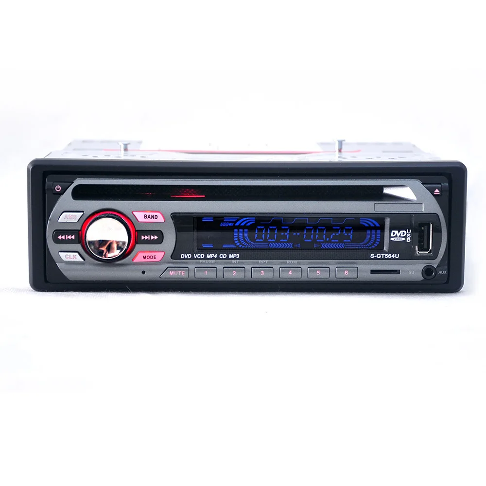 Универсальный автомобильный DVD/VCD/CD mp3-плеер Supprt USB U диск/SD карта/AUX вход музыкальный плеер стерео fm-радио USB 5 В зарядка автозапчасти