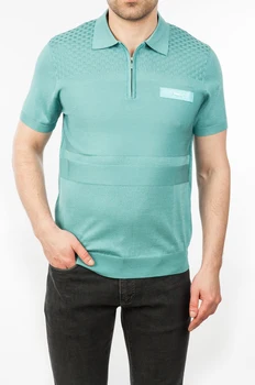 

Billionaire polo shirt silk Cowhide men 2020 New Business short sleeve new thin zipper embroidery Breathable size 50-58 quality