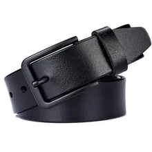

Male Genuine Leather Belt Men Leather Belts Classic Fashion Brand Design Luxury Pin Buckle Black Brown Cowhide Belt Man