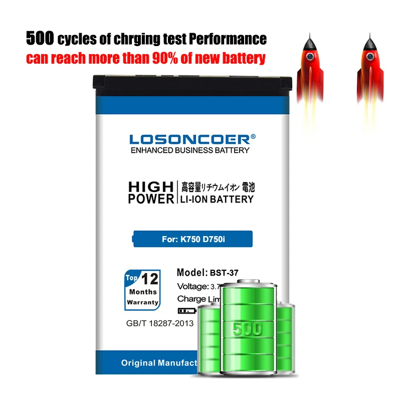 Аккумулятор для телефона Sony Ericsson K750 аккумулятор 2800 мАч D750i K758C S600C V600 V600i W550C W550I W600