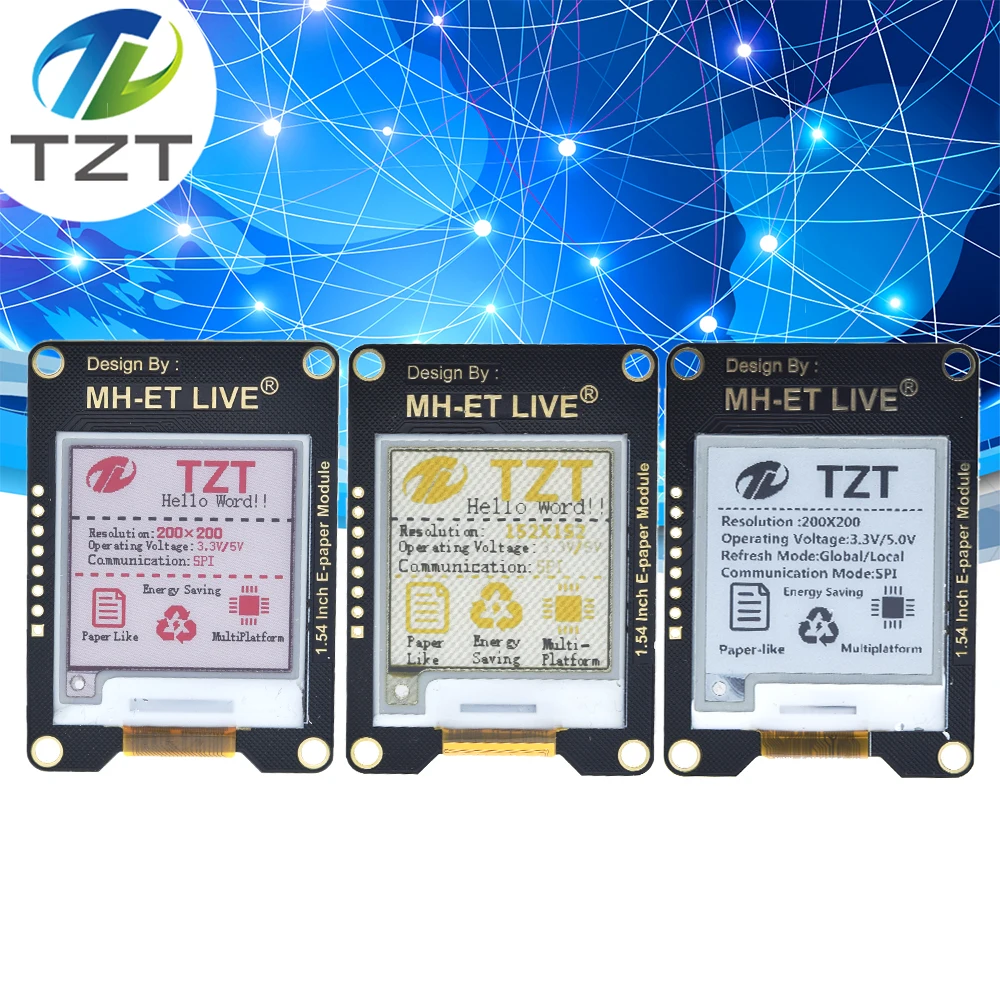 MH ET LIVE 1 54 дюймов Epaper модуль электронной бумаги E Ink EInk Экран дисплея SPI Поддержка