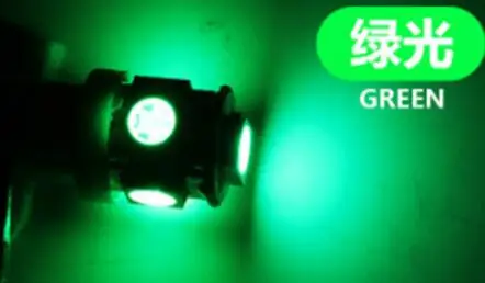 10 шт. светодиодный фонарь для автомобиля BA9S 5050 5SMD T4W H6W 363 12 В сигнал поворота для чтения свет габаритная лампа синий красный зеленый желтый - Испускаемый цвет: Green