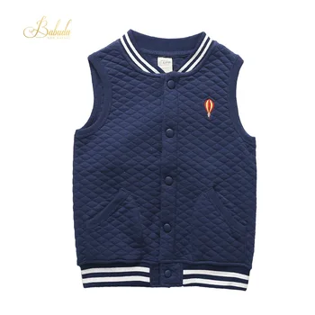 

BBD Children Vest Spring Autumn Boy Pure Cotton Solid Color Warm Single-Breasted Outdoor Sleeveless Jacket Kids Clothes New 2020
