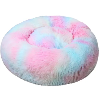 

Factory Wholesale Cat And Dog Pad Pet Kennel Warm Round Plush Summer Kennel Cat Kennel cat bed and dog bed large in stock