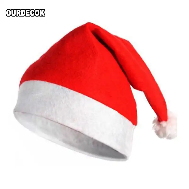 Классическая Рождественская шляпа Санта-Клаус шляпа для детей и взрослых Рождественские украшения праздничный вечерние принадлежности Са...