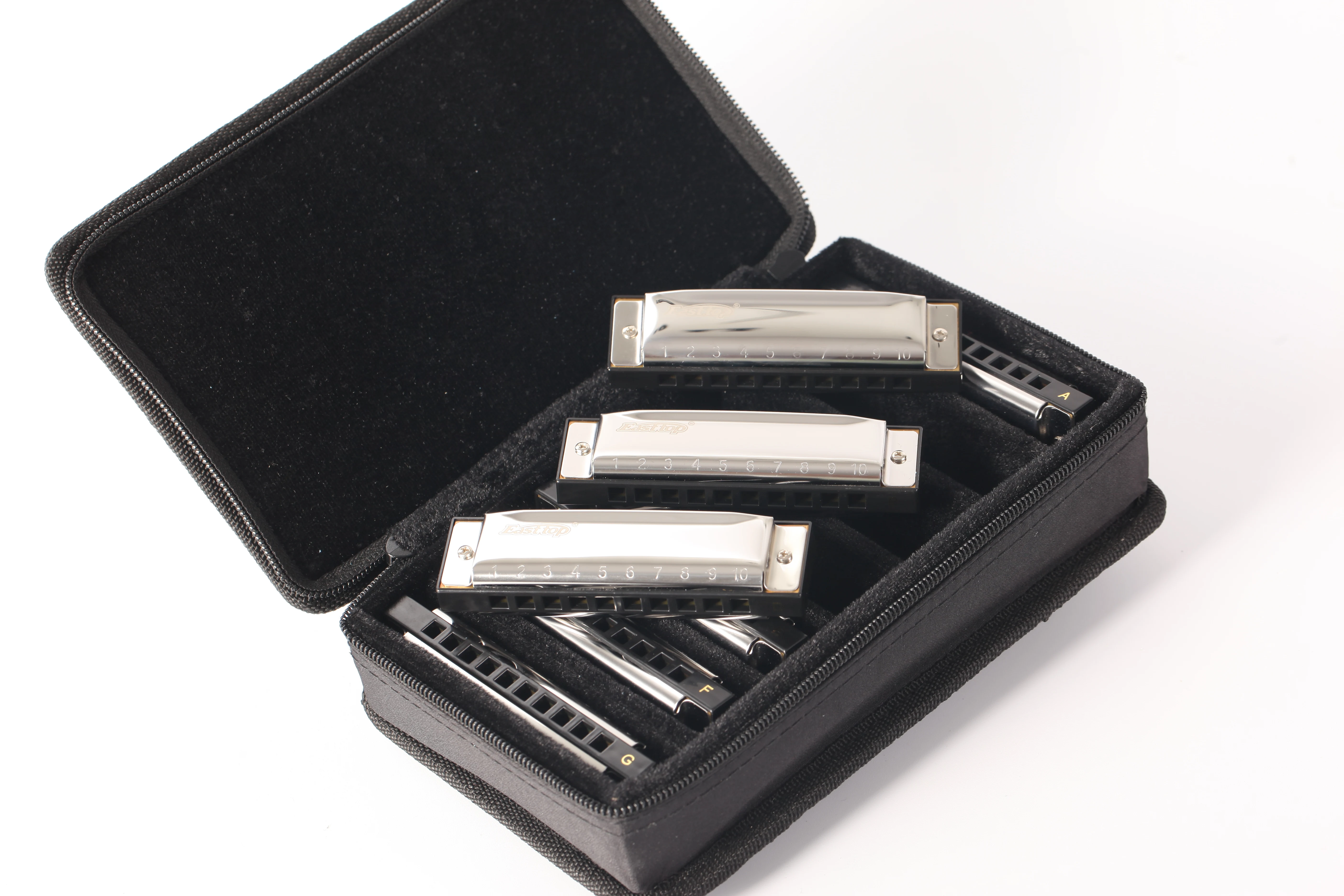 East top mouth organ diatonic harmonica with 7 keys,harmonica set music blues harp for beginner,player,gift