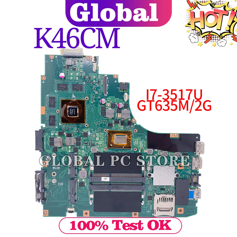 best pc motherboard for music production K46C for ASUS K46CM K46CB S46C A46C laptop motherboard Original mainboard 100% test OK I7- cheap motherboard for pc